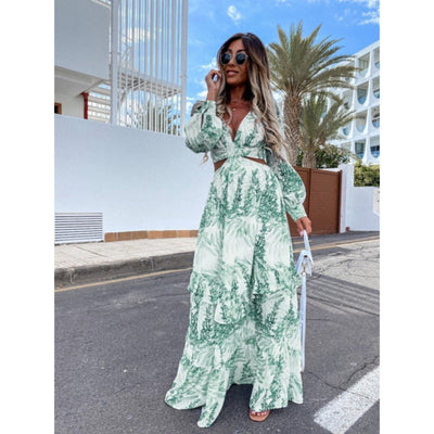 Alazne - Elegant Maxi Kjole med Raffineret Snit